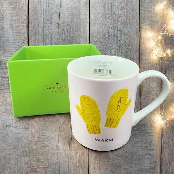 Kate Spade New York Things We Love Warm Mittens Mug Cup New In Box 10oz Mug Cup - Picture 1 of 12